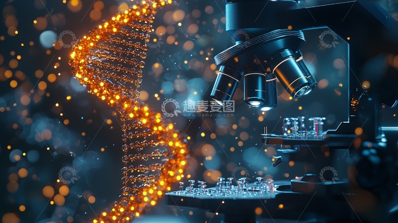 高清大图下载【趣麦麦图】基因编辑实验室的科技场景
