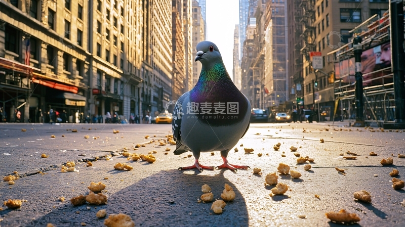 高清大图下载【趣麦麦图】顽皮的鸽子高清图片