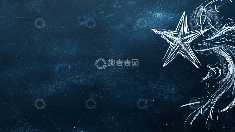 高清大图下载【趣麦麦图】夜空下的星星涂鸦背景图