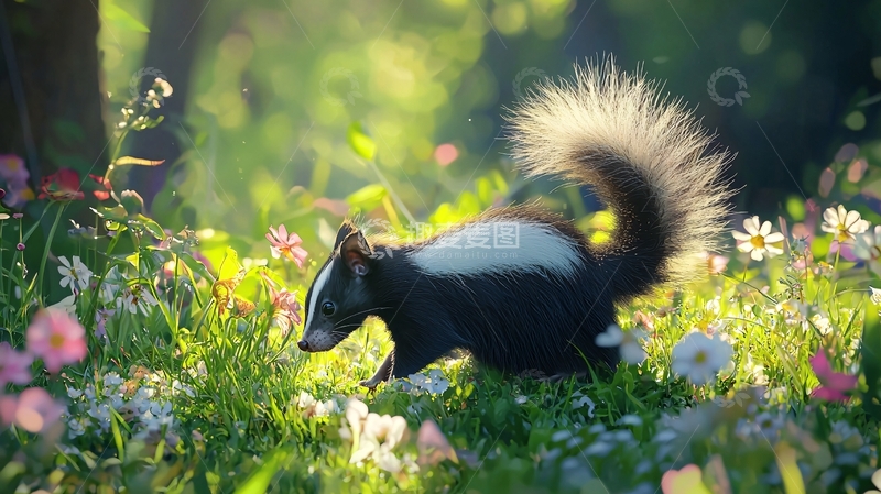 高清大图下载【趣麦麦图】花丛中的小动物