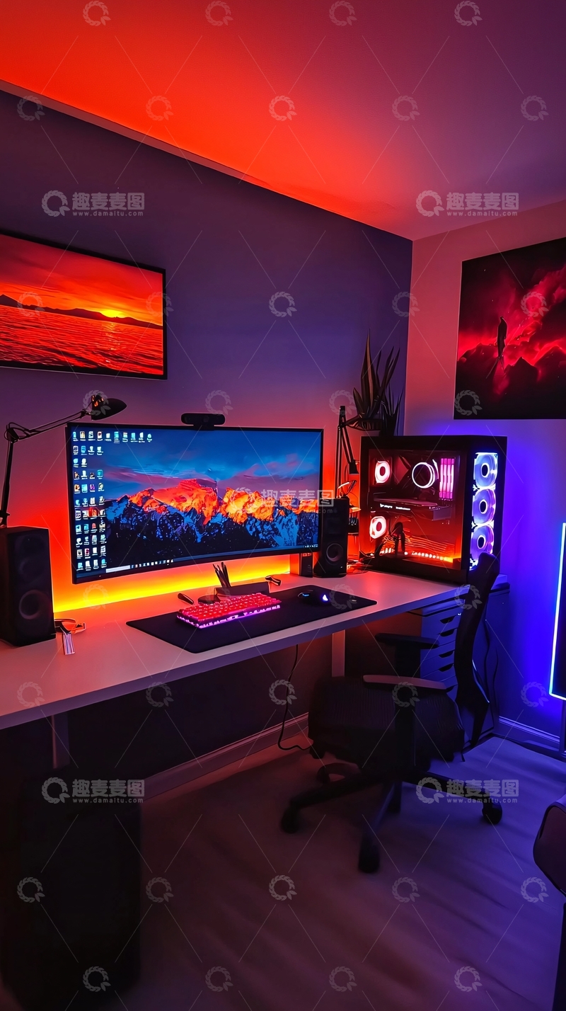 高清大图下载【趣麦麦图】家庭办公区全景设计