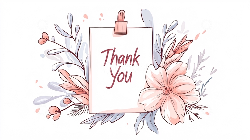 高清大图下载【趣麦麦图】感谢卡插画素材