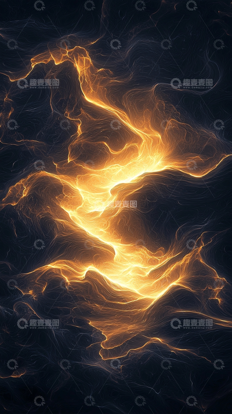 高清大图下载【趣麦麦图】火焰流动抽象艺术背景