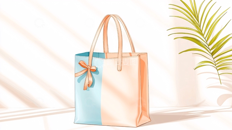 高清大图下载【趣麦麦图】夏日清新手提包插画