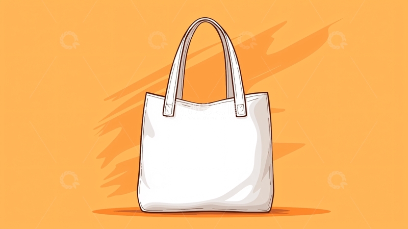 高清大图下载【趣麦麦图】白色手提包插画素材