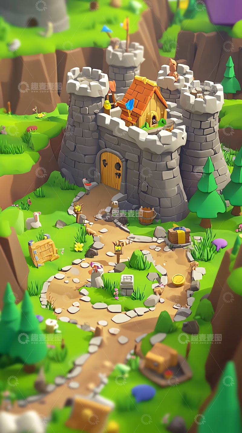 高清大图下载【趣麦麦图】夜幕中的彩灯树篱