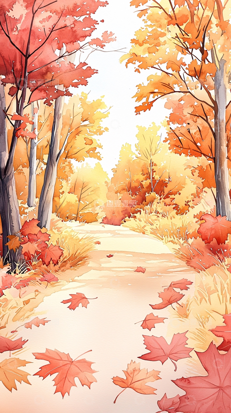 高清大图下载【趣麦麦图】秋日森林小径141