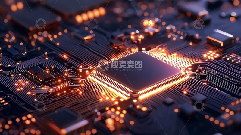 高清大图下载【趣麦麦图】电路板芯片电子元件