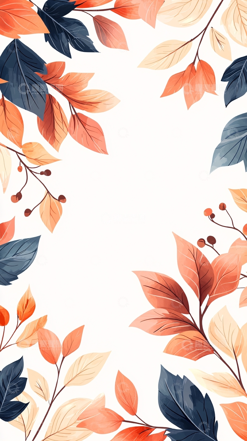 高清大图下载【趣麦麦图】秋日落叶背景图