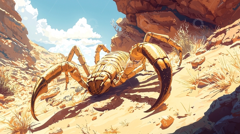 高清大图下载【趣麦麦图】沙漠中的巨大蝎子