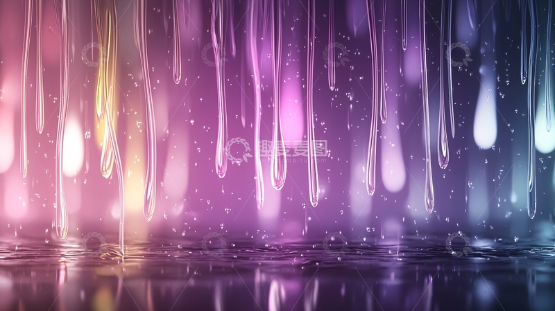 高清大图下载【趣麦麦图】梦幻色彩流淌液体背景