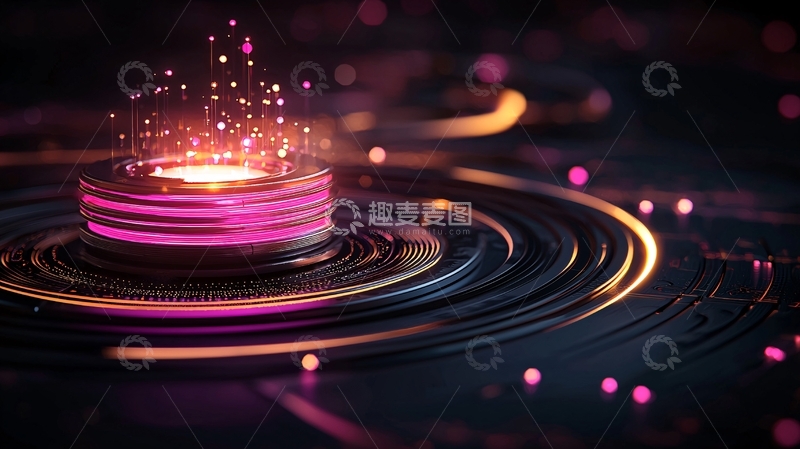 高清大图下载【趣麦麦图】未来科技感动态光效背景