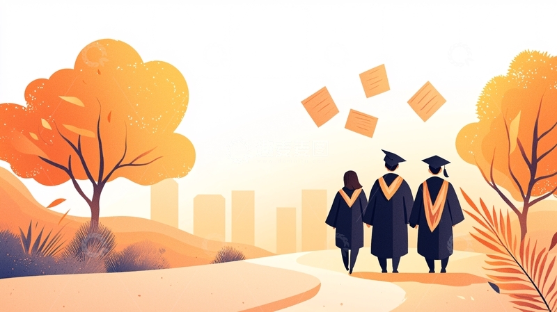 高清大图下载【趣麦麦图】毕业典礼上的学生