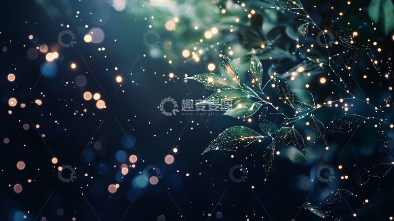 高清大图下载【趣麦麦图】梦幻森林光斑背景图