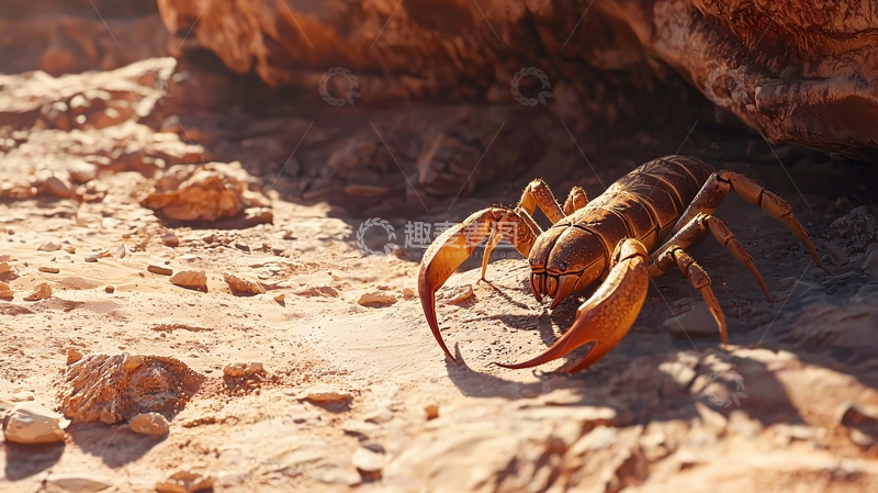 高清大图下载【趣麦麦图】沙漠中的蝎子