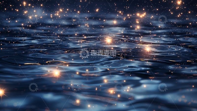 高清大图下载【趣麦麦图】夜海星河闪烁