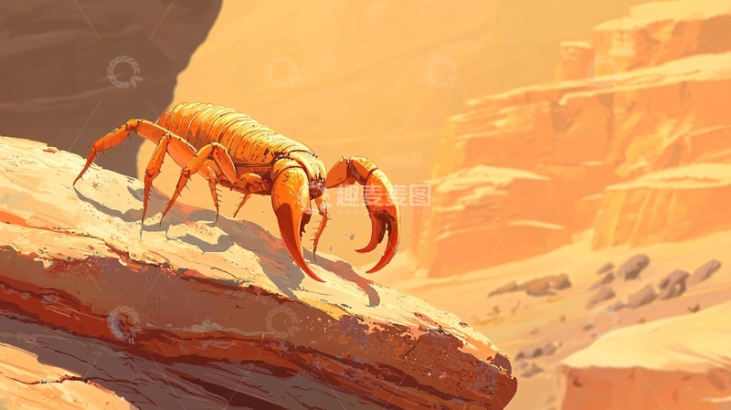 高清大图下载【趣麦麦图】沙漠中的蝎子