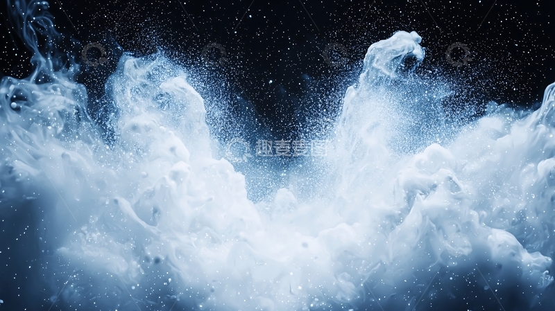 高清大图下载【趣麦麦图】梦幻星空下的云雾缭绕