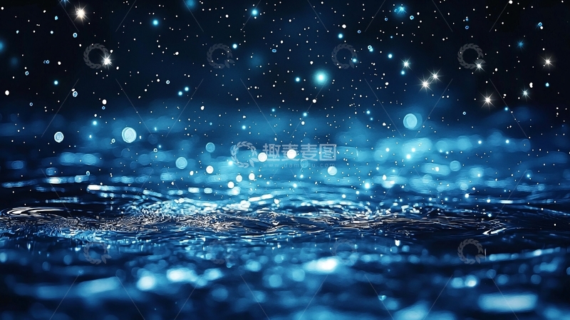 高清大图下载【趣麦麦图】夜空下的水波光影