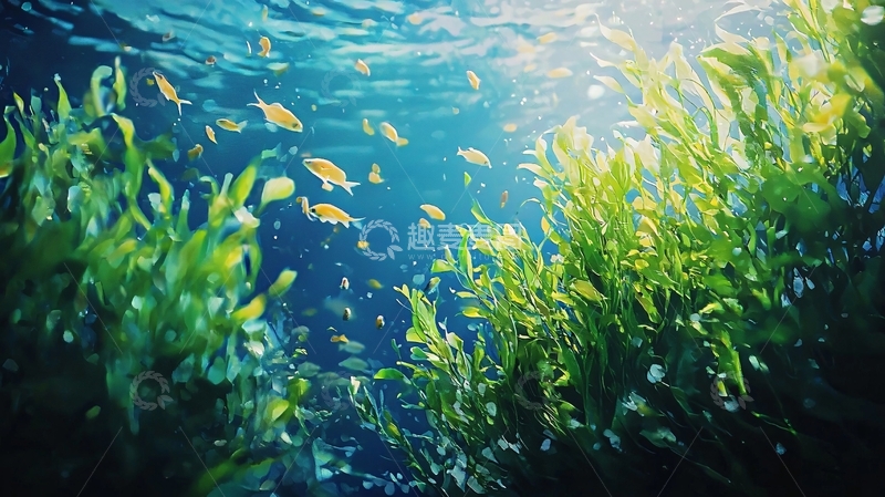 高清大图下载【趣麦麦图】海底珊瑚鱼群自然风光