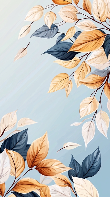 秋日落叶背景图