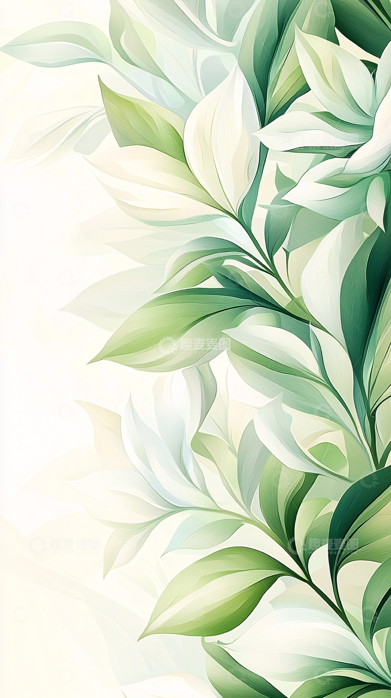 高清大图下载【趣麦麦图】清新绿色植物背景图