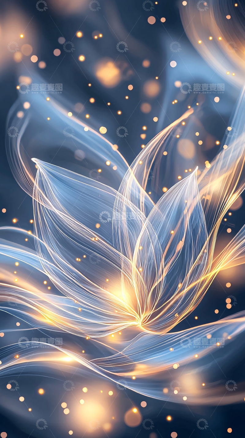 高清大图下载【趣麦麦图】梦幻光之花高清图片