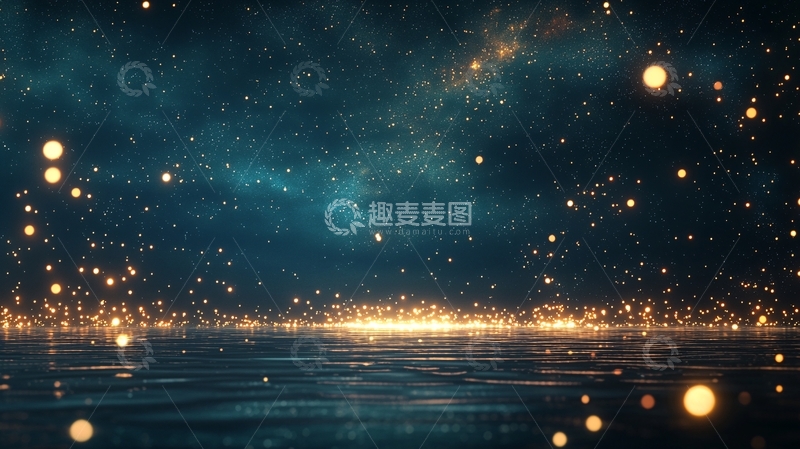 高清大图下载【趣麦麦图】夜空下的梦幻光点