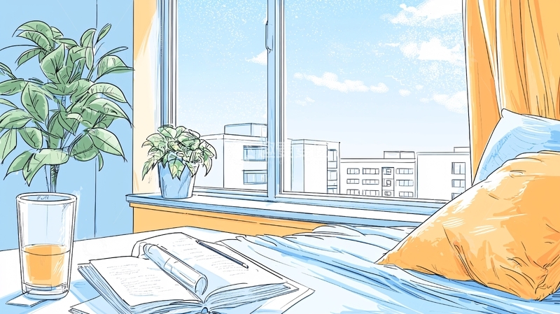 高清大图下载【趣麦麦图】窗边阅读的温馨场景