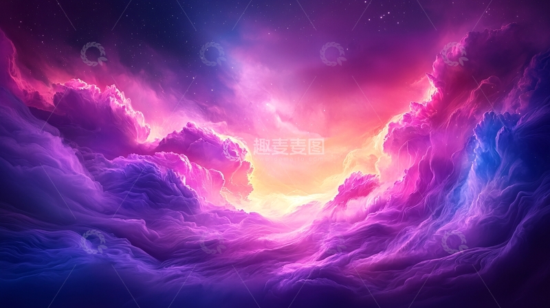 高清大图下载【趣麦麦图】梦幻星空云海
