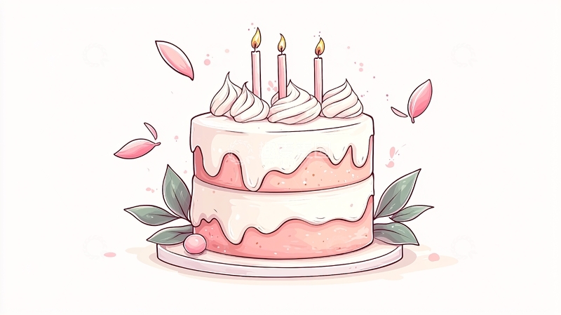 高清大图下载【趣麦麦图】粉色蛋糕插图素材