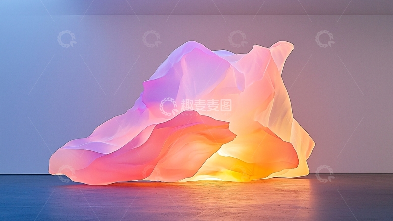 高清大图下载【趣麦麦图】色彩渐变抽象雕塑艺术
