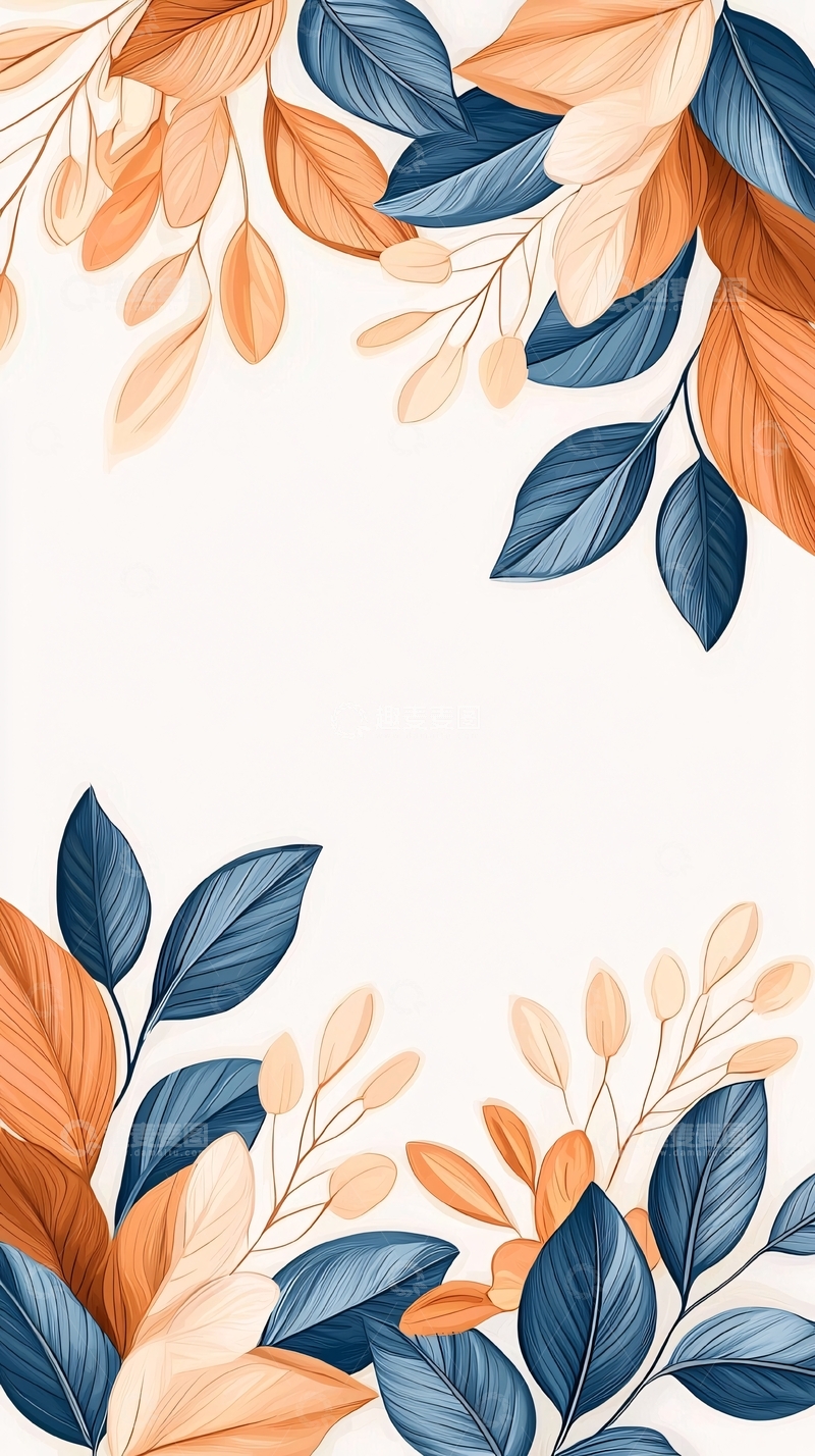 高清大图下载【趣麦麦图】秋日色彩花卉图案背景