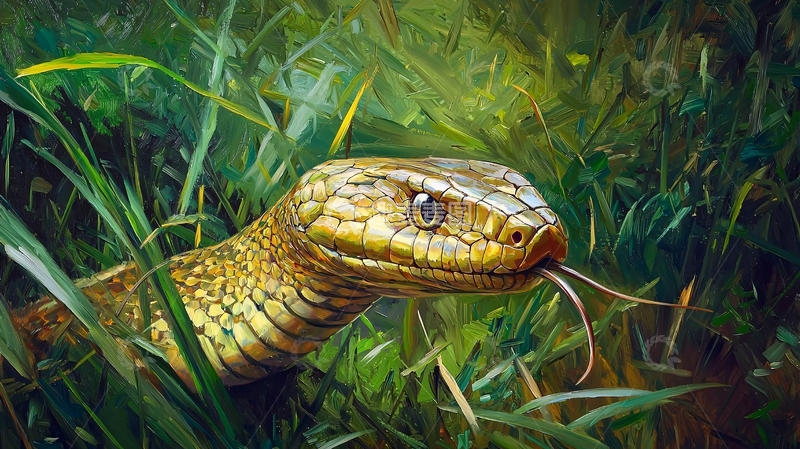 高清大图下载【趣麦麦图】丛林中的蛇高清图片