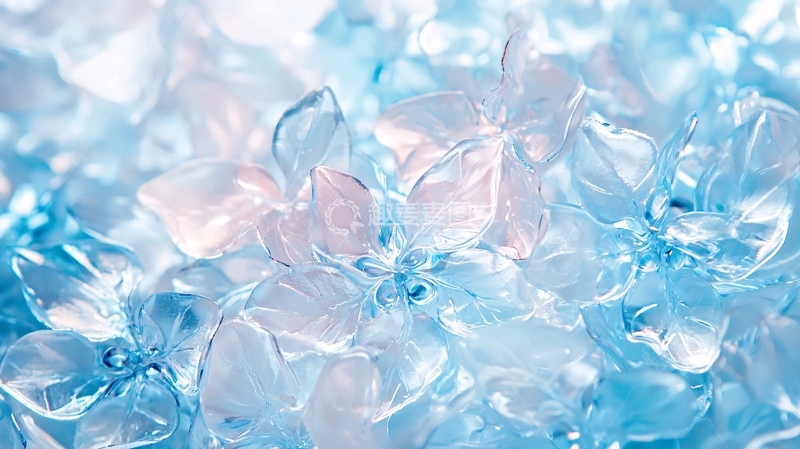 高清大图下载【趣麦麦图】冰晶花朵背景图