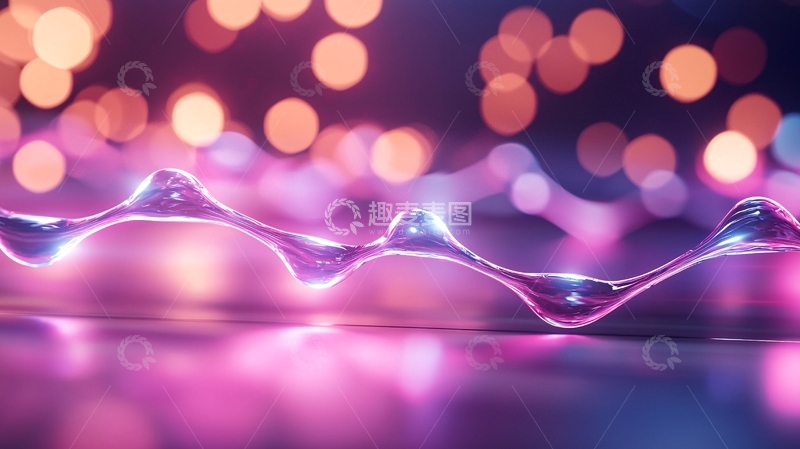 高清大图下载【趣麦麦图】霓虹光波抽象艺术背景