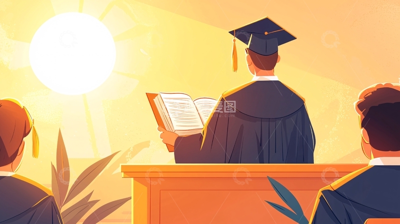 高清大图下载【趣麦麦图】毕业典礼上的学生