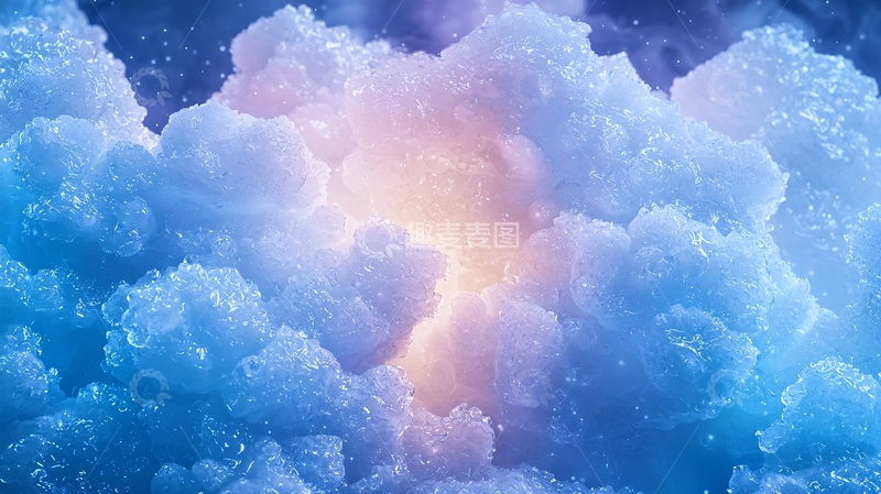 高清大图下载【趣麦麦图】冰晶雪花背景图