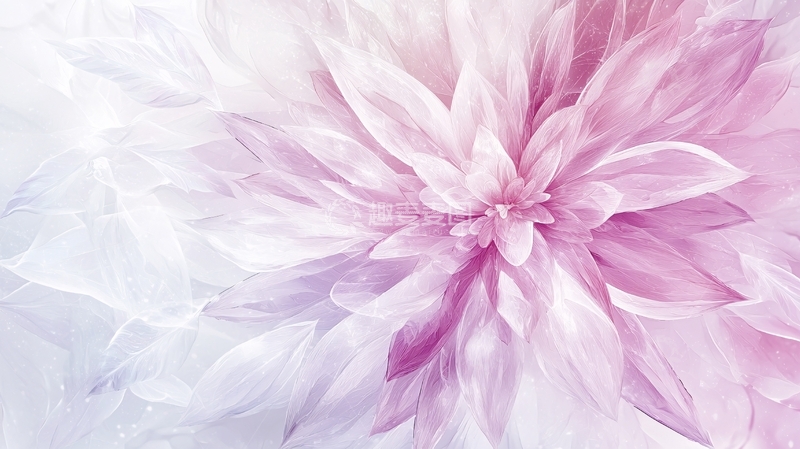 高清大图下载【趣麦麦图】梦幻粉紫色花朵背景图