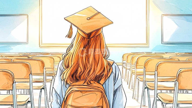 高清大图下载【趣麦麦图】毕业典礼上的女孩