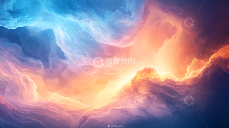 高清大图下载【趣麦麦图】梦幻星云与流云