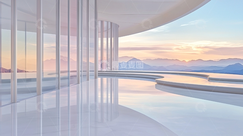 高清大图下载【趣麦麦图】现代建筑与自然景观的完美结合