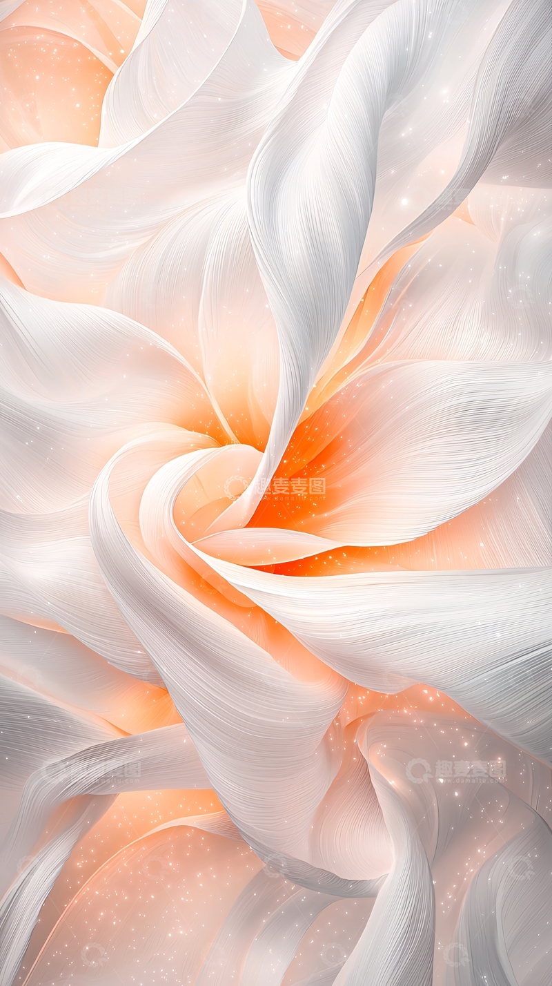 高清大图下载【趣麦麦图】梦幻抽象线条艺术背景