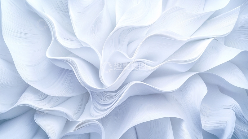 高清大图下载【趣麦麦图】白色波浪纹理抽象背景