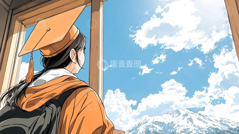 高清大图下载【趣麦麦图】毕业典礼上的毕业生