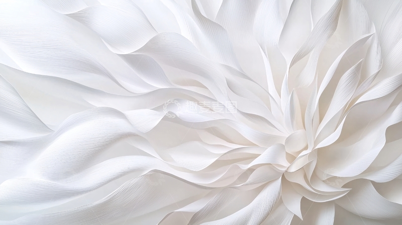 高清大图下载【趣麦麦图】白色波浪抽象艺术背景