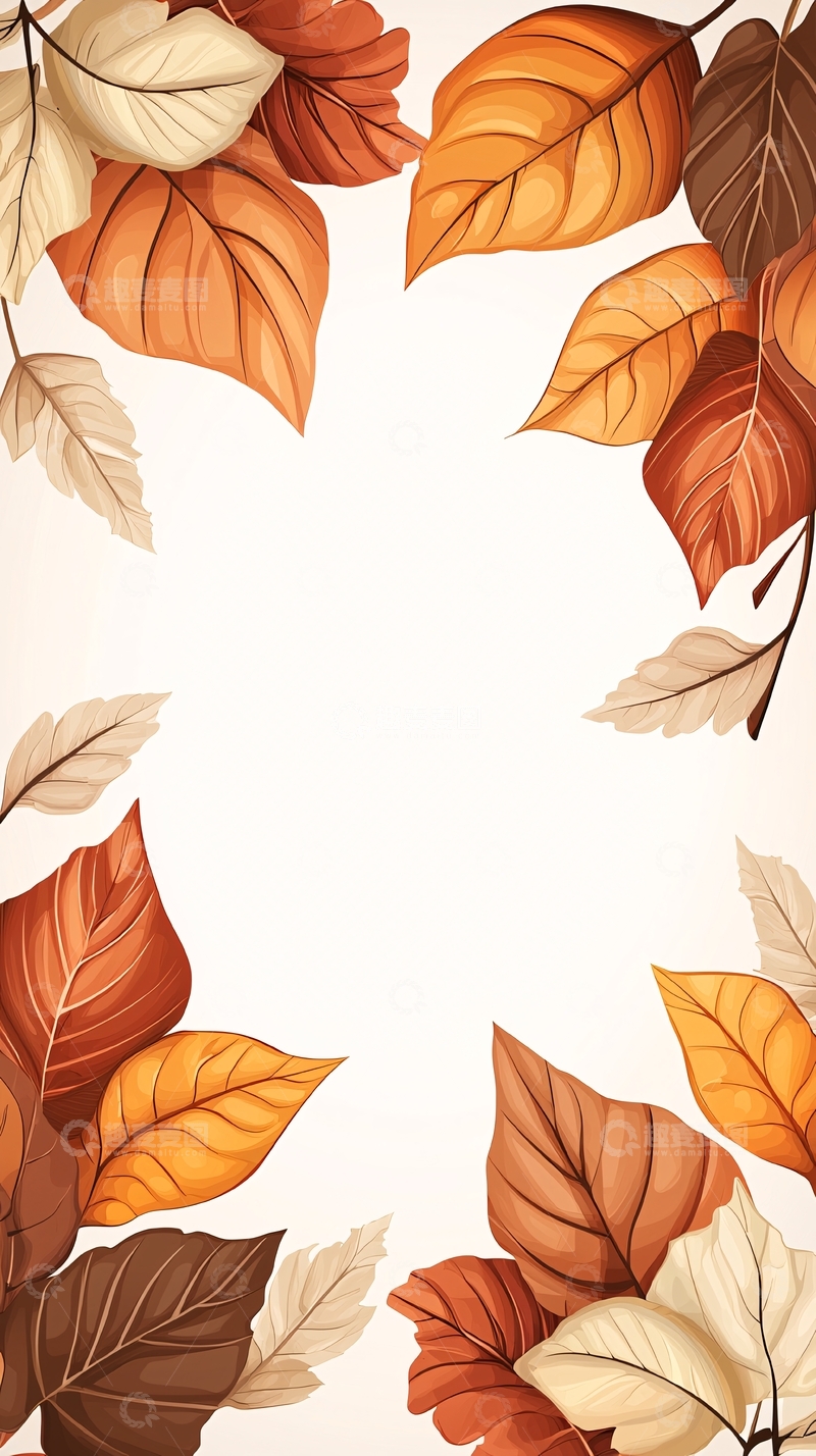 高清大图下载【趣麦麦图】秋叶背景素材