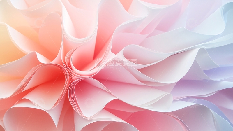 高清大图下载【趣麦麦图】粉色渐变波浪抽象背景