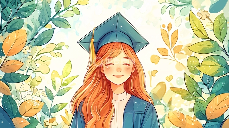 高清大图下载【趣麦麦图】毕业典礼上的女孩