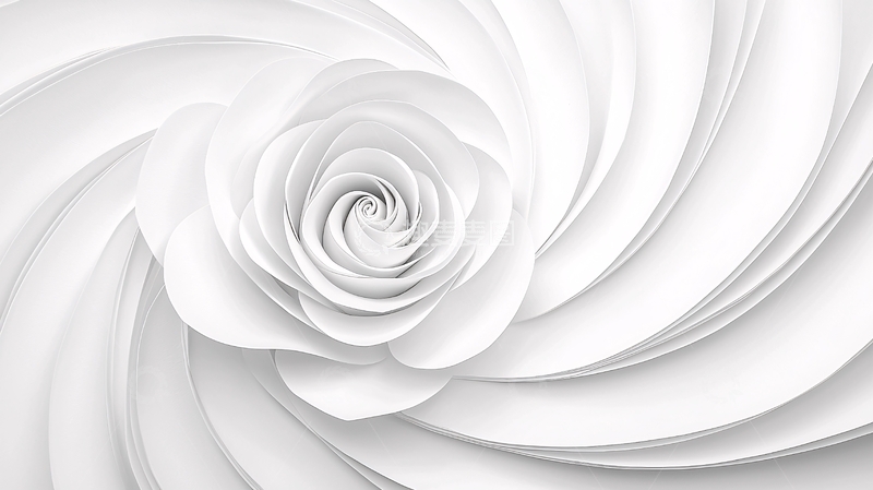 高清大图下载【趣麦麦图】白色玫瑰花瓣抽象艺术背景